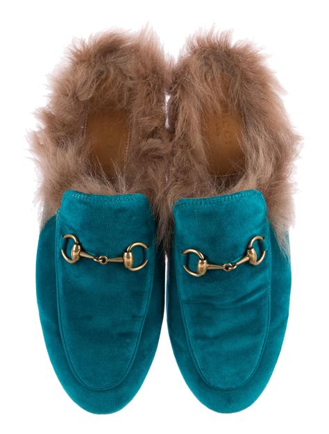 gucci fur mules sale|gucci suede mules.